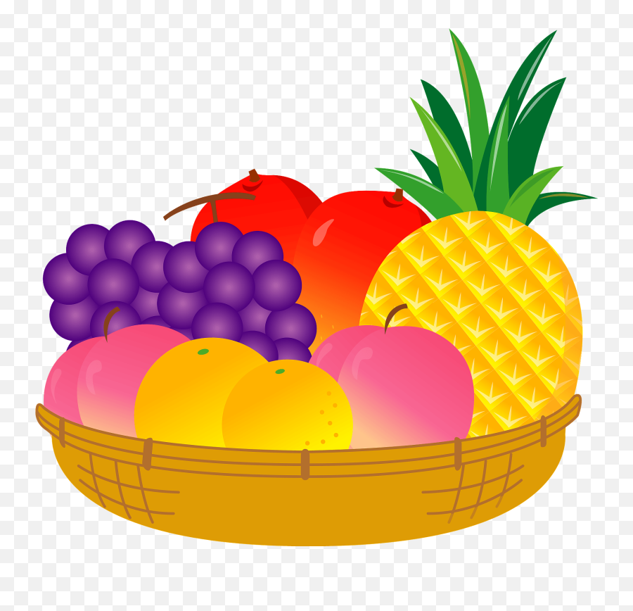 Fruit In A Basket Clipart - Fruit Png,Fruits Transparent