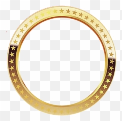 Gold Circle - Round Frame Borders Png Transparent Dot