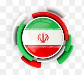 Round Flag With Pattern Illustration Of Iran - Round Puerto Rican Flag Png,Iran Flag Png