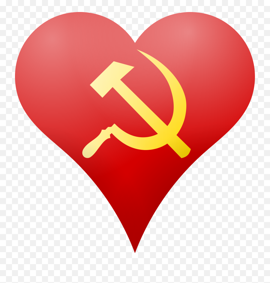 Communist Heart - Heart With Hammer And Sickle Png,Communist Symbol Png