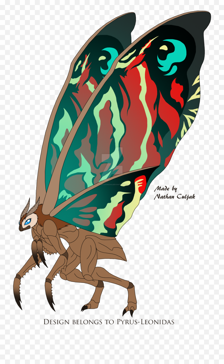 The Titan King - Cast Wattpad Pyrus Leonidas Mothra Png,Mothra Png