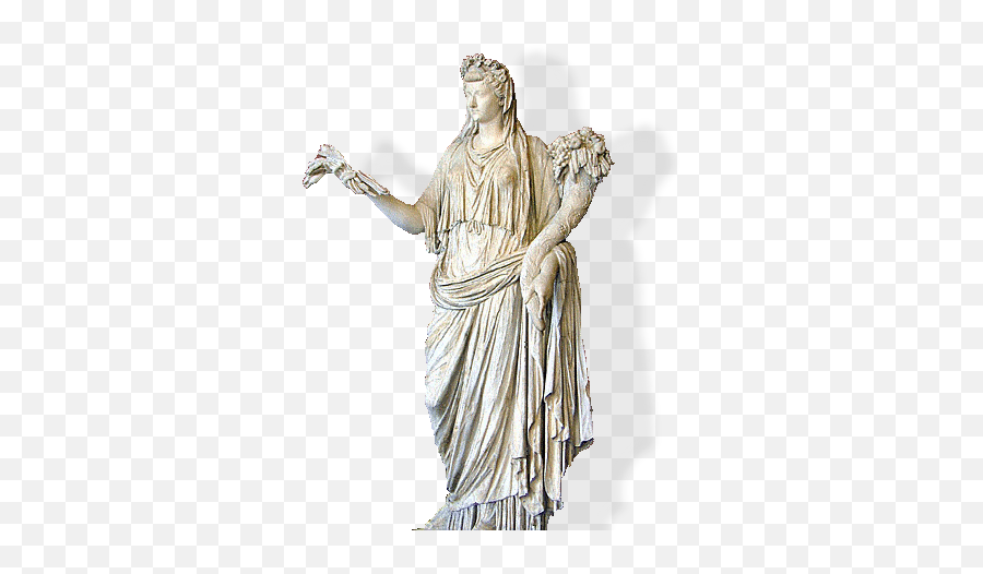 Livia As Ceres Fortuna Vroma Permitted Use - Transpshadowpng Greek Goddess Hera Transparent,Roman Statue Png