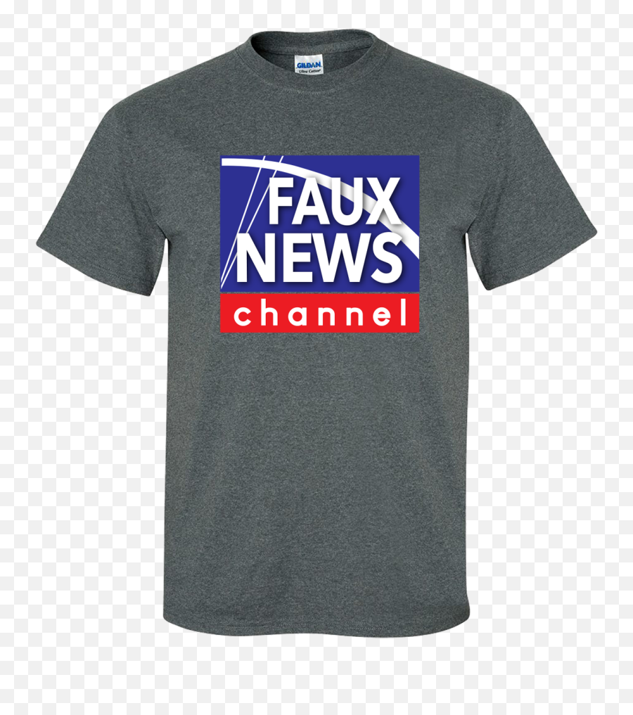 Funny Political Faux News Network Logo Defund Mainstream Media Unisex Adult Short Sleeve Graphic Tee Png Small Icon