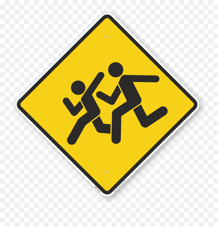Watch For Children Crossing Diamond Pedestrian Sign Symbol - Road Crossing Symbols Png,Pof Icon