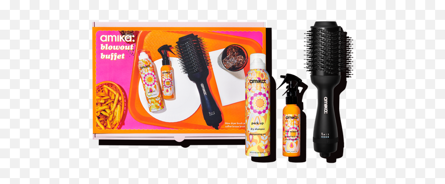 Products U2013 Chalk Salon U0026 Co - Amika Blowout Buffet Blow Dryer Brush Set Png,Color Icon Brow Shaper