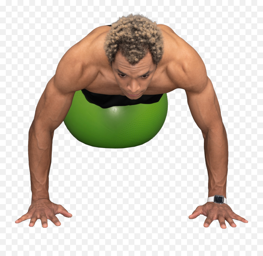 Front View Of A Shirtless Afro Man Making Push - Ups On A Gym For Running Png,Pushup Icon