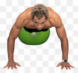 Front View Of A Shirtless Afro Man Making Push - ups gym For Running png