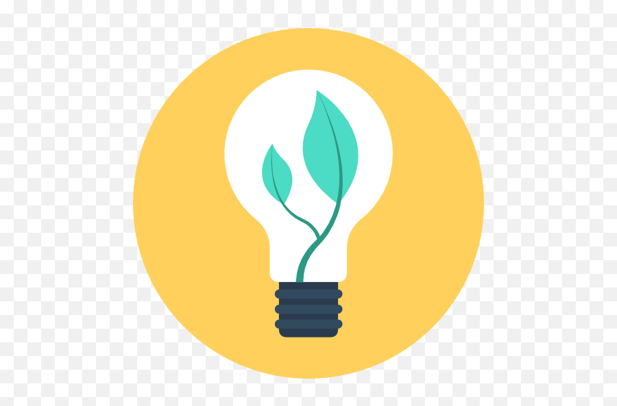 Cropped - Light Bulb With Leaf Png,Light Bulb Png