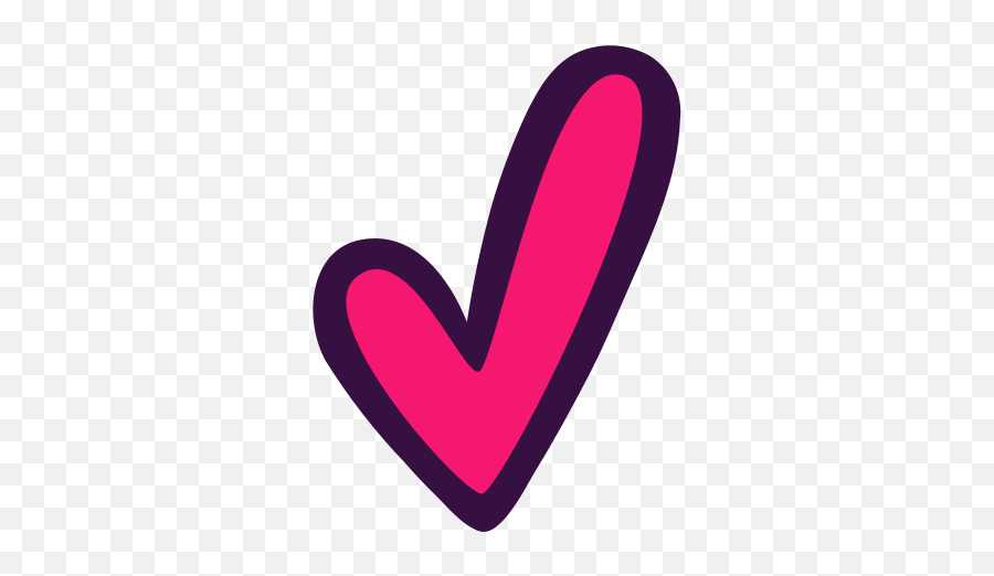 Check Mark Complete Done Good Heart Ok Valentine Free - Cute Check Mark Png,Free Check Mark Icon