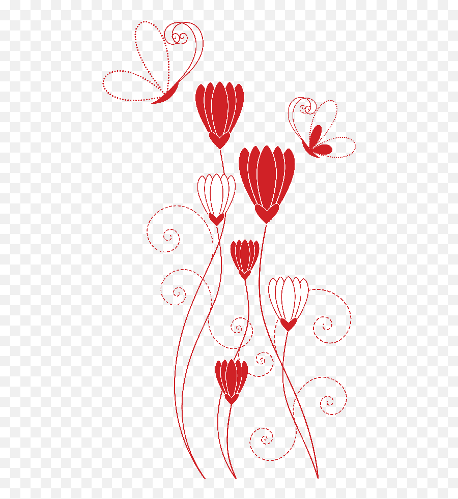 Flores Ilustraciones En Png Para Artesanía Y Diseños Primavera - Dibujo  Flores Rojas Png,Flores Png - free transparent png images - pngaaa.com