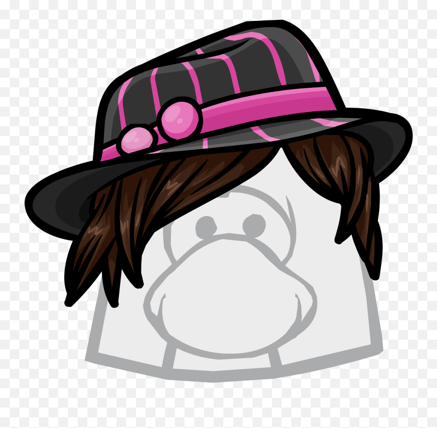 Club Penguin Rewritten Wiki - Club Penguin Wig Hair Png,Fedora Png