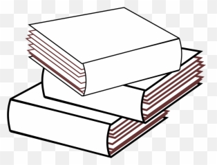Stacked 3 Books No Color - Colouring Reading png