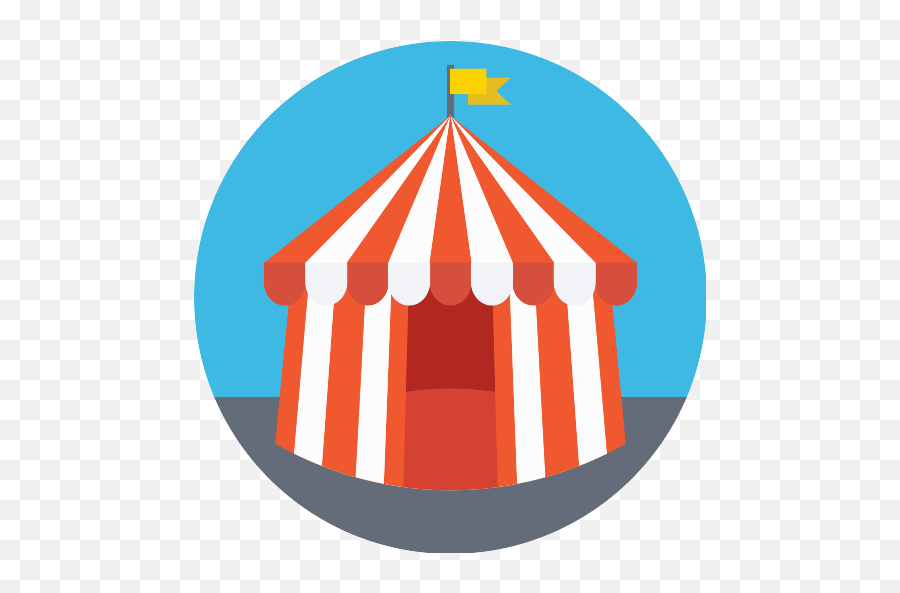 Circus Tent Png Icon - Silueta Fondo Carpa Circo Dibujo,Circus Tent Png