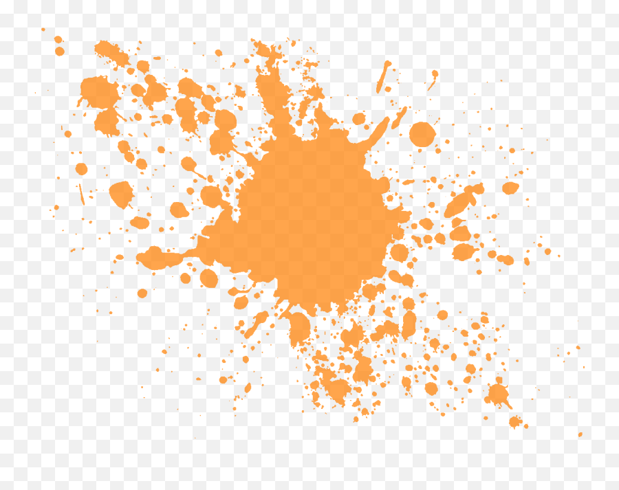 Paintball Clipart Orange Splash - Orange Color Splash Png,Splash Effect Png