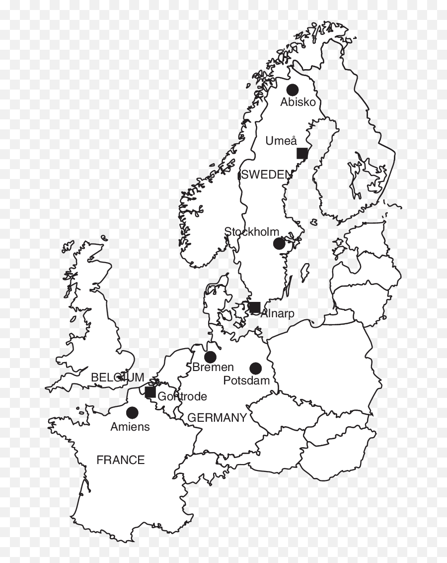 Map Of Northwestern Europe Showing The - Europe Inland Waterway Map Png,Europe Map Png