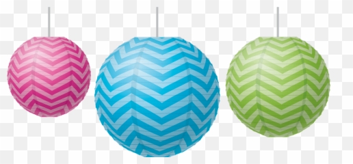 Chevron Paper Lanterns - Hanging Png