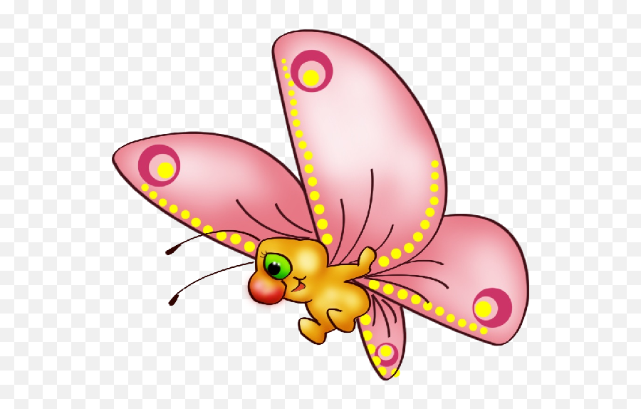 Cute Butterfly Cartoon Clip Art Images - Cute Butterfly Clip Art Transparent Png,Butterfly Clipart Transparent Background