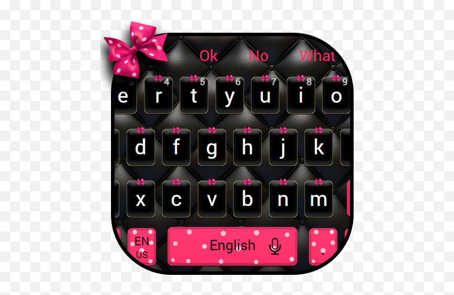 Beautiful Pink Bowknot Keyboard Theme For Android - Download Beautiful Keyboard  Themes Download Png,Keyboard Transparent Background - free transparent png  images 