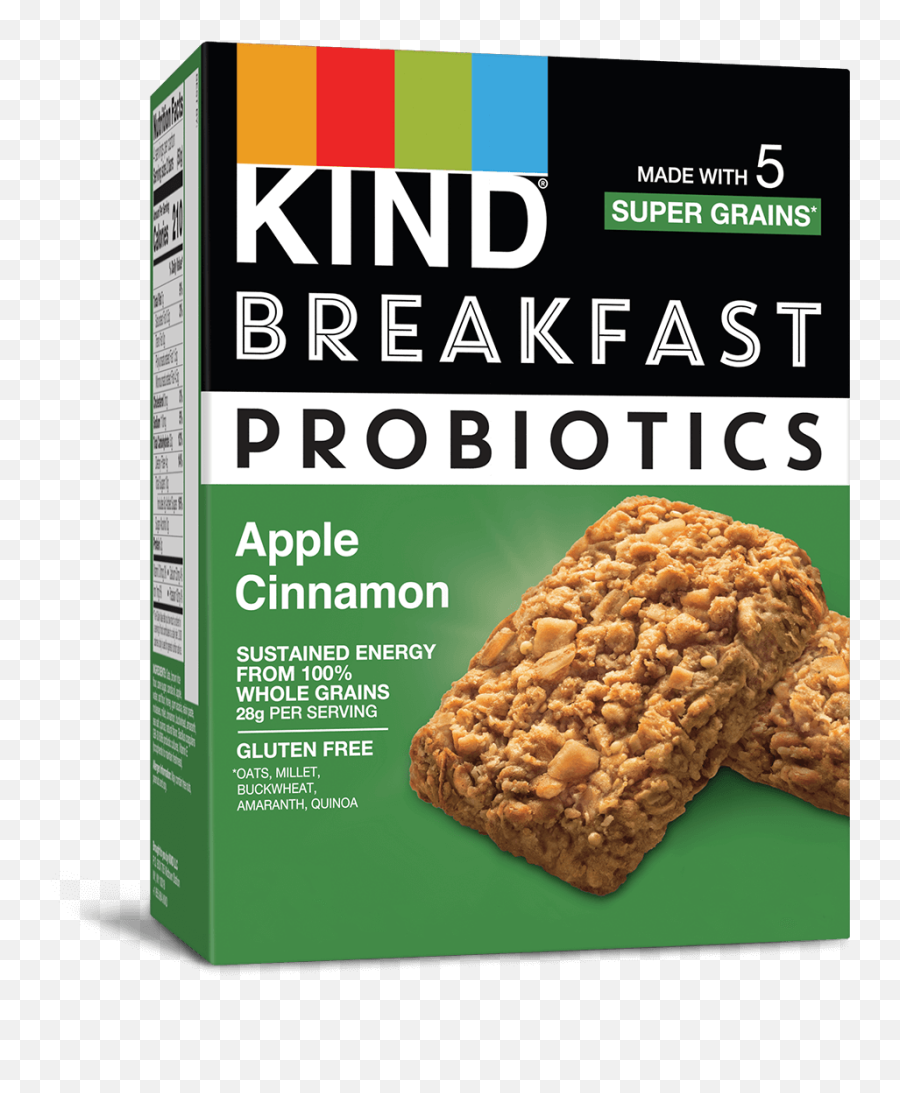 Apple Cinnamon Probiotic Breakfast Bars - Kind Apple Cinnamon Breakfast Bar Png,Cinnamon Png