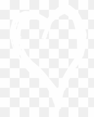 White Hearts Png Transparent Free For - Outline Of Heart Png