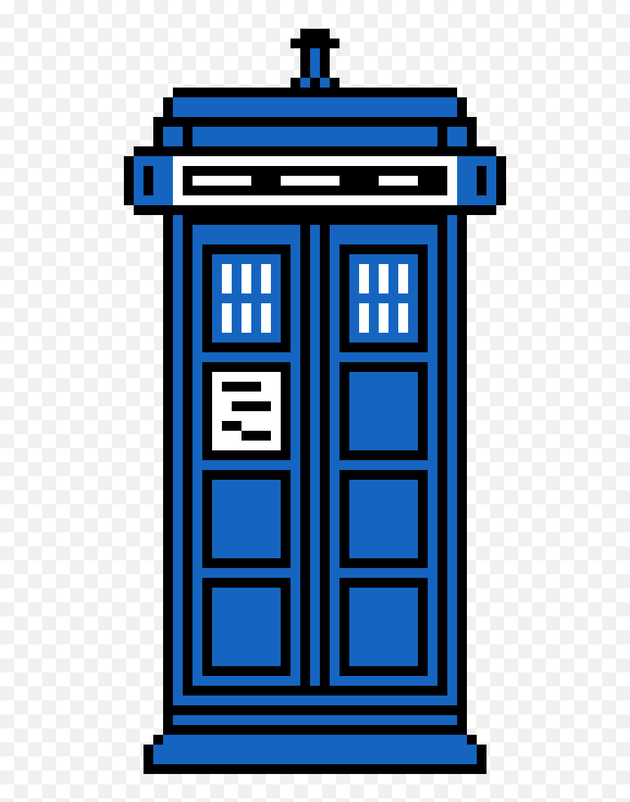 Download The Tardis - Pixel Art Full Size Png Image Pngkit Dr Who Tardis Pixel Art Png,Tardis Transparent Background