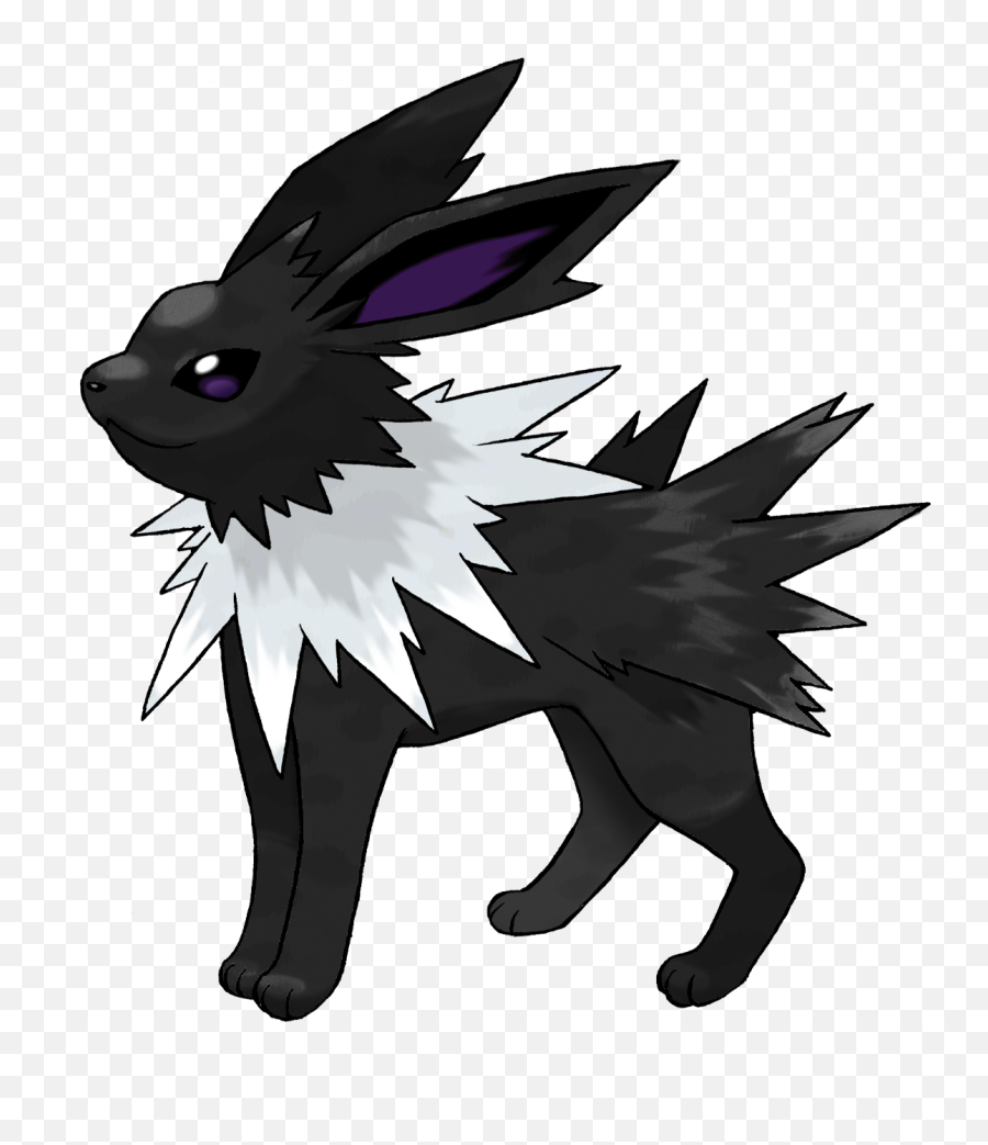 Download Black Jolteon - Jolteon Black And White Full Size Jolteon Silhouette Png,Jolteon Transparent