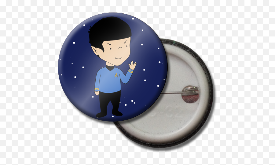 Chibi Spock Button Pin - Fashion Png,Spock Png