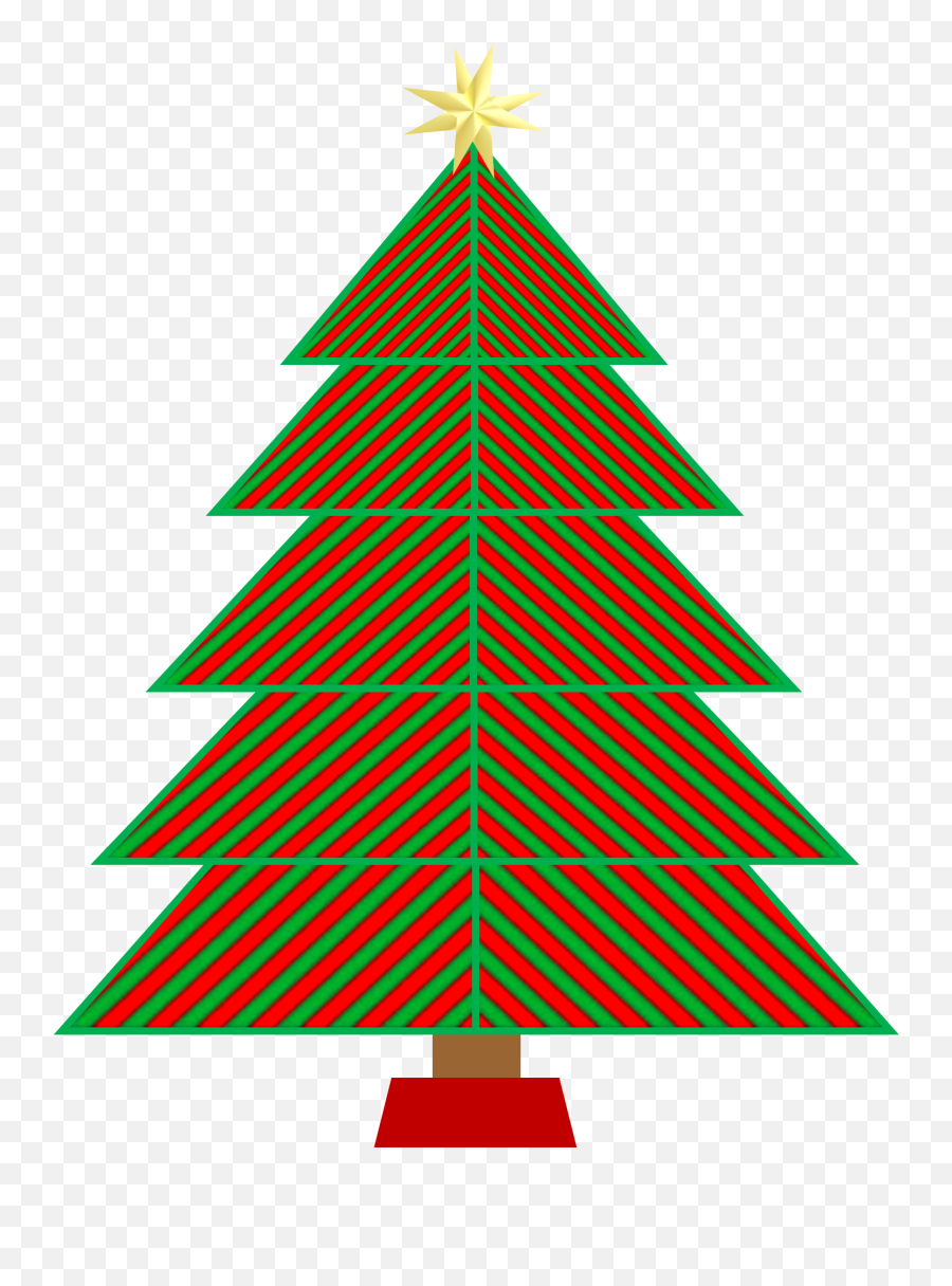 Green Striped Christmas Tree Icon - Draw Perfect Christmas Tree Png,Free Tree Icon