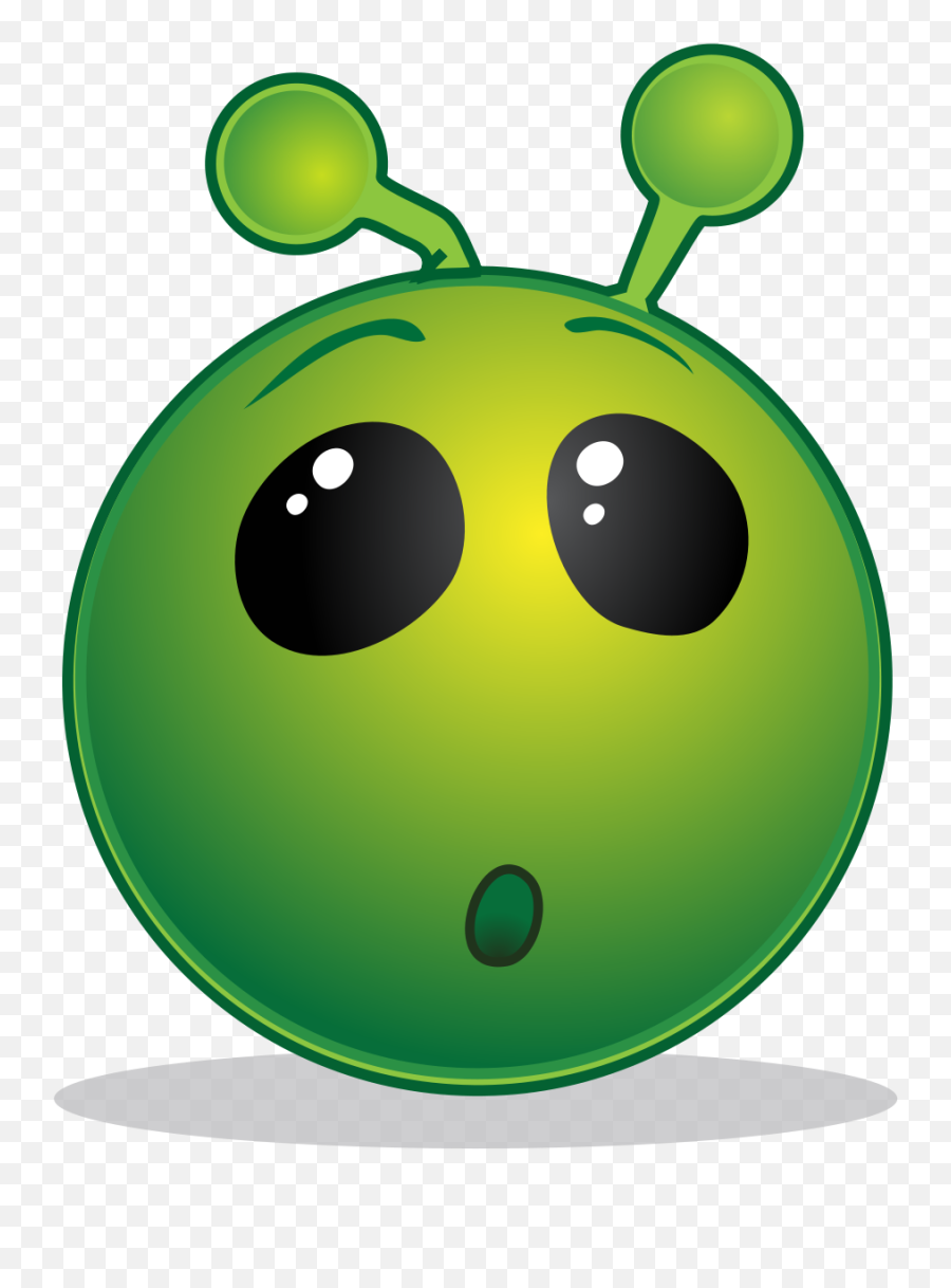 Wow Clipart Green - Alien Smiley Png,Wow Emoji Transparent