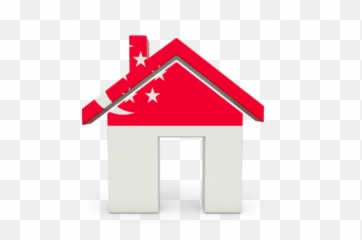 Home Icon - House With Singapore Flag png