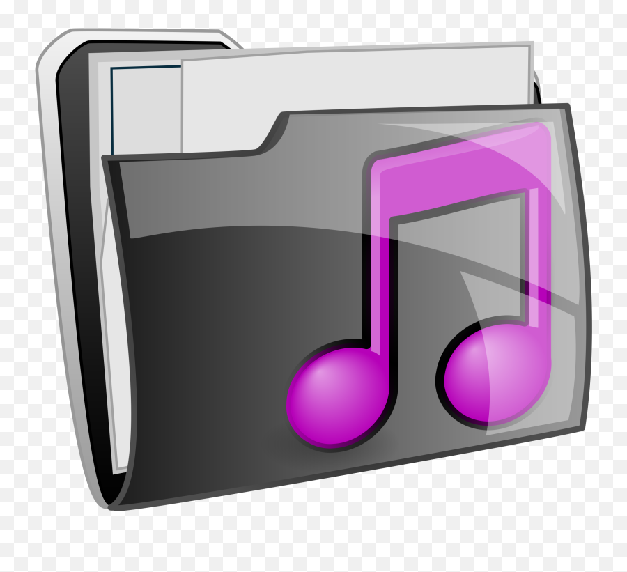 Music Folder Icon Clip Art - Art Folder Icon For Music Png,3d Folder Icon