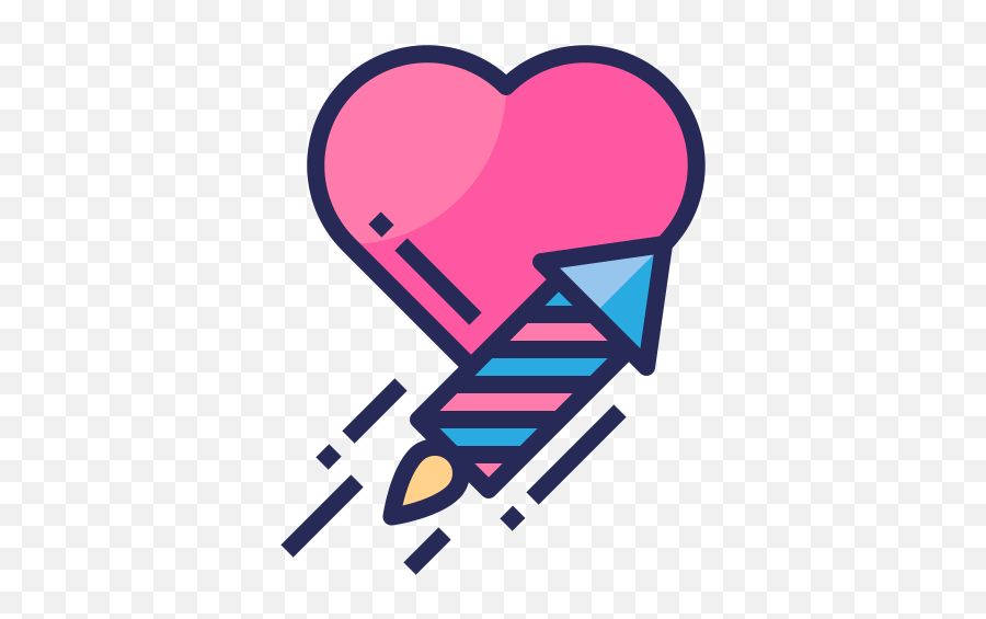 Valentine Rocket Love Valentines Romantic Heart Free - Girly Png,Pink Heart Icon Png