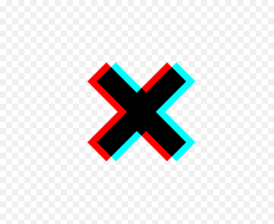 Download X Tumblr Tumblrgirl Black Red - Glitch Blue And Red Png,Red X Png