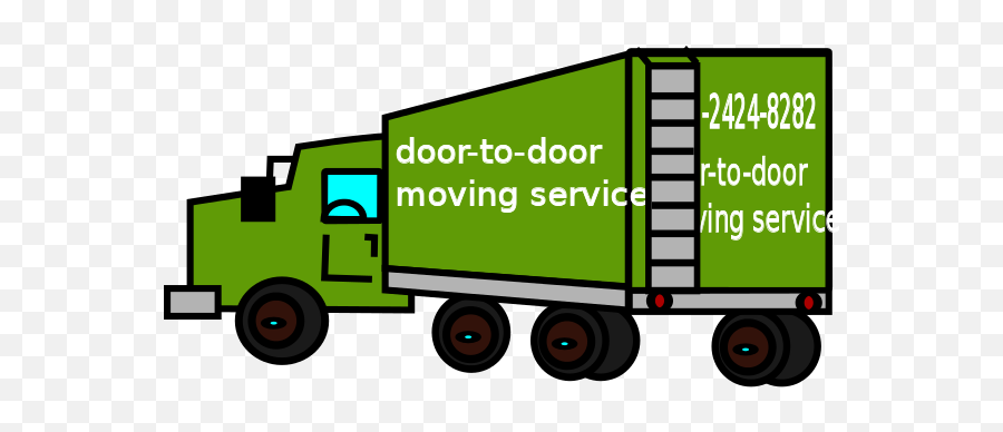 Free Clip Art Closed Moving Truck By Loveandread - Moving Truck And Boxes Clipart Png,Closed Door Icon