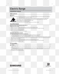 Samsung Ne63a6711ss Smart Freestanding Electric Range - Document png