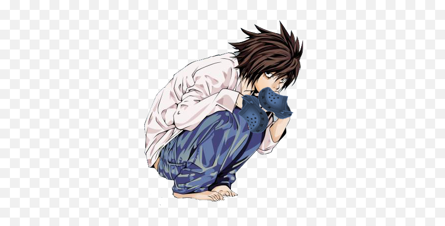 Anime Characters With Crocs Dms Open - Death Note Characters L Png,Anime  Characters Png - free transparent png images 