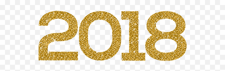 Sparkling Gold Transparent Png - 2018 Gold Clipart,New Year 2018 Png