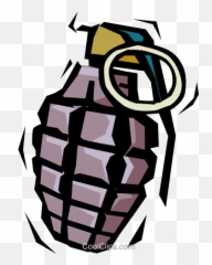 Hand Grenade Royalty Free Vector Clip Art Illustration - Clip Art Png,Grenade Transparent Background