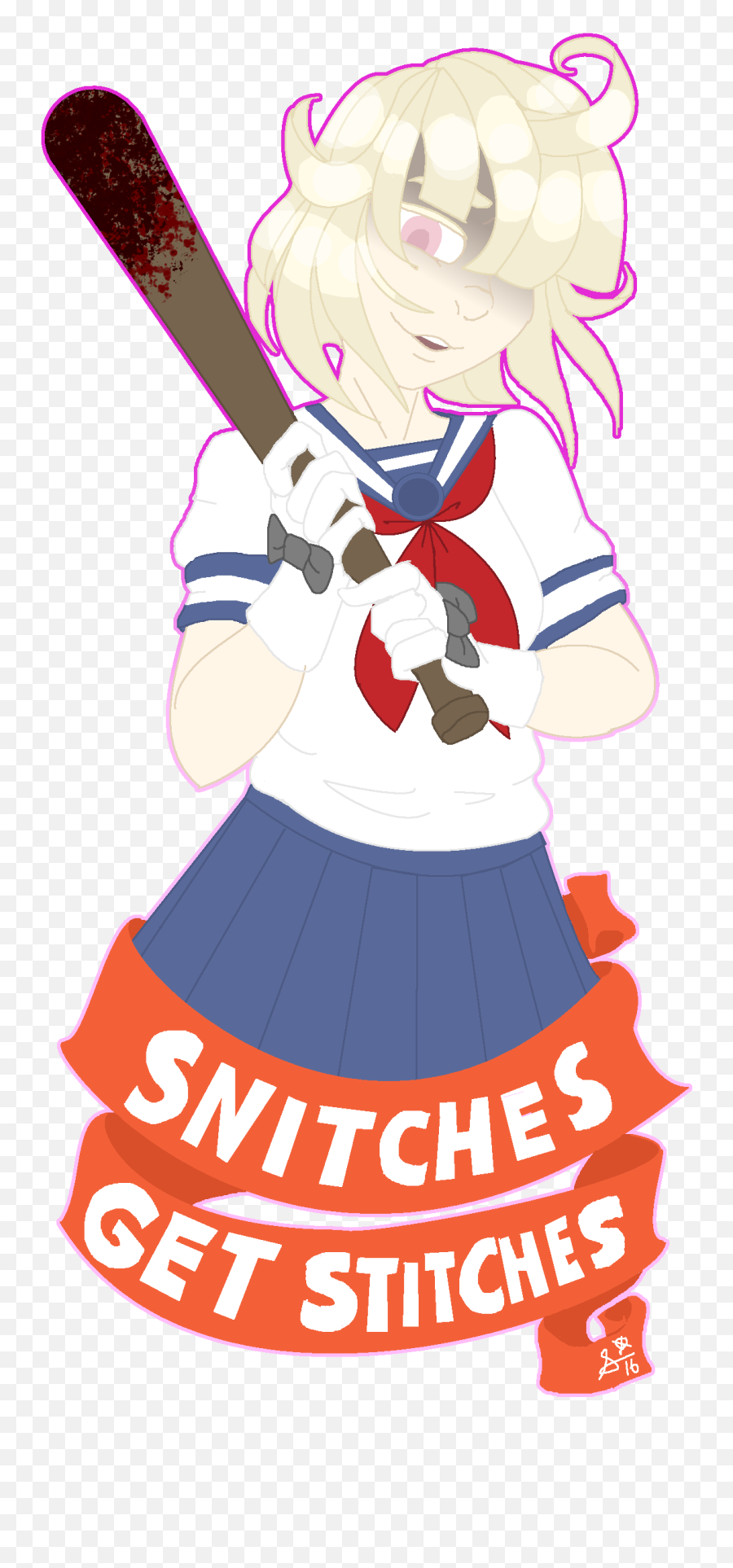Snitches Get Stitches - Yandere Simulator Full Size Png Cartoon,Stitches Png