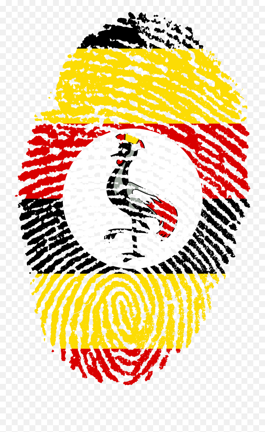 Uganda Flag Fingerprint Country 653059 Clipart - Full Size Uganda Flag Png,Thumb Print Png