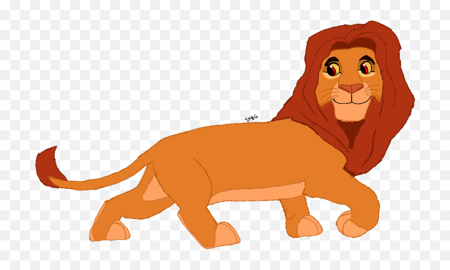 Download Hd Simba Nala Lion Drawing Art - Adult Simba Png,Simba Png