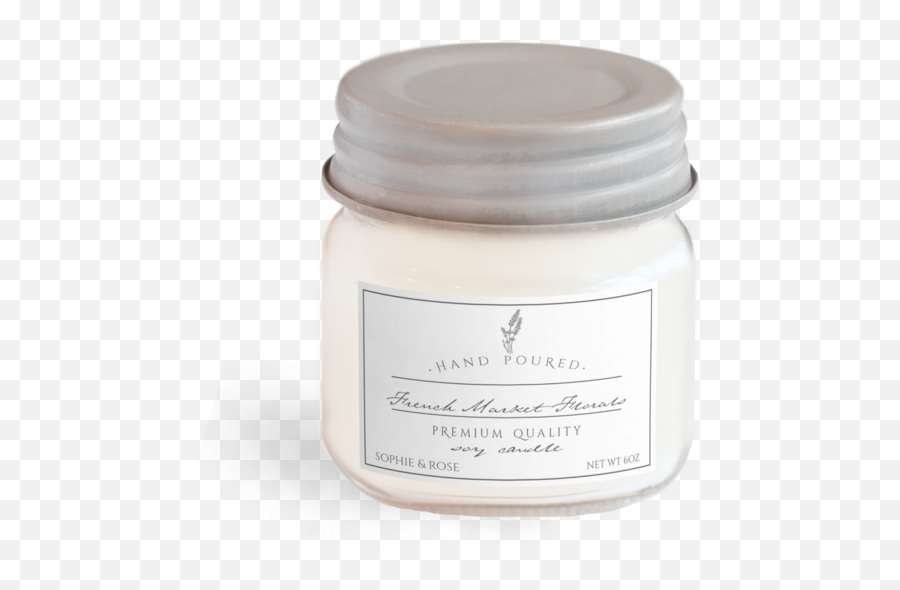 Mason Jar 12oz Shabby Chic Soy Candle - French Florals Cosmetics Png,Florals Png