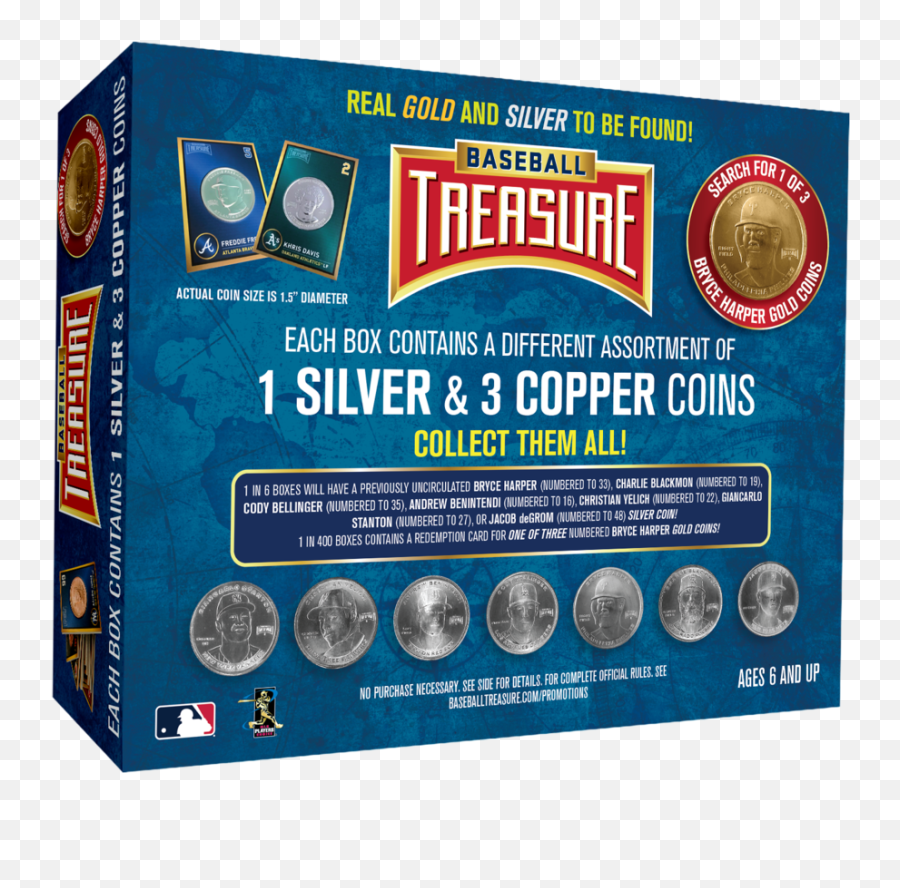 Baseball Treasure Chest - A Silver Or Gold Coin In Every Temple Bar Company Png,Bryce Harper Png
