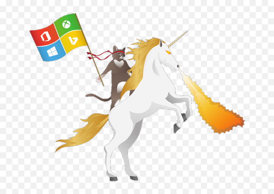 Free Download Ninjacat Unicorn With Hololens And Transparent - Logo Cat Riding A Unicorn Png,Unicorn Transparent Background