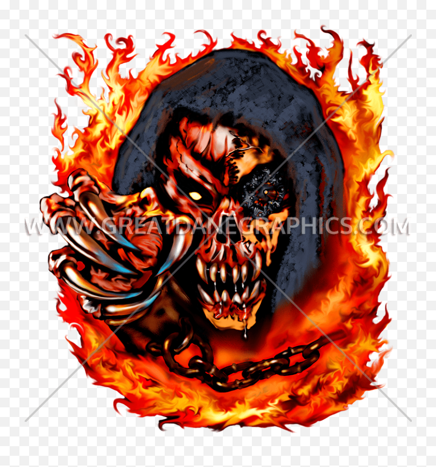 Demon Skull Production Ready Artwork For T - Shirt Printing Portable Network Graphics Png,Demon Transparent Background