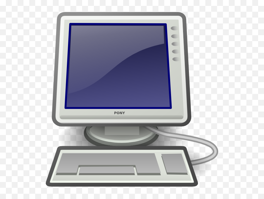 Computer Clipart Png 2 Image - Computer Screen With Keyboard,Computer Clipart Png