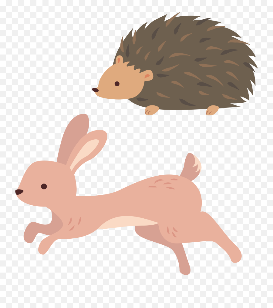 Running Rabbit Transparent U0026 Png Clipart Free Download - Ywd Clipart Of Hedgehog With A Rabbit,Rabbit Png