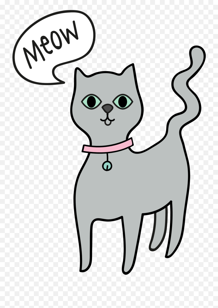 Whiskers Domestic Short - Cat Meowing Clip Art Png,Cat Whiskers Png