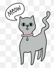Whiskers Domestic Short - Cat Meowing Clip Art png