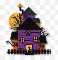 Halloween Haunted House Svg Cuts - Clip Art png